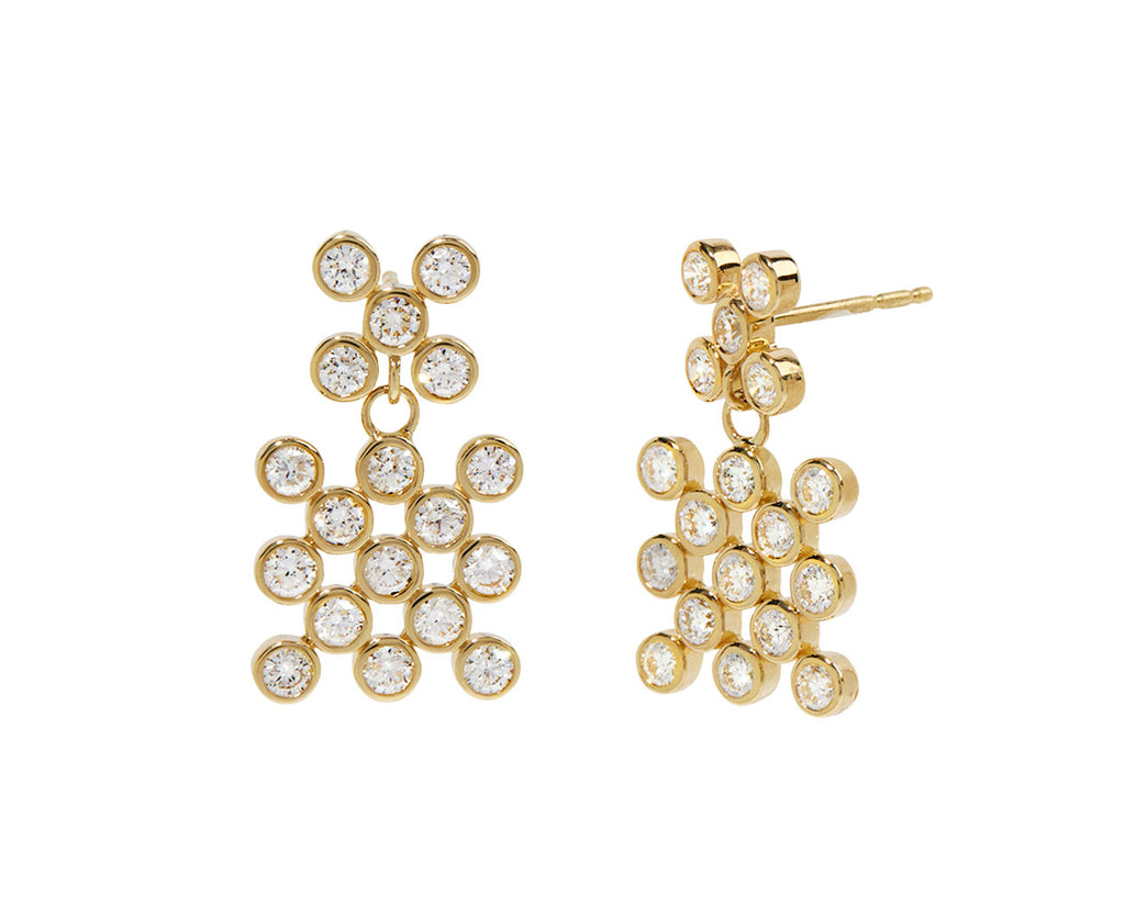 Diamond Checkmate Earrings