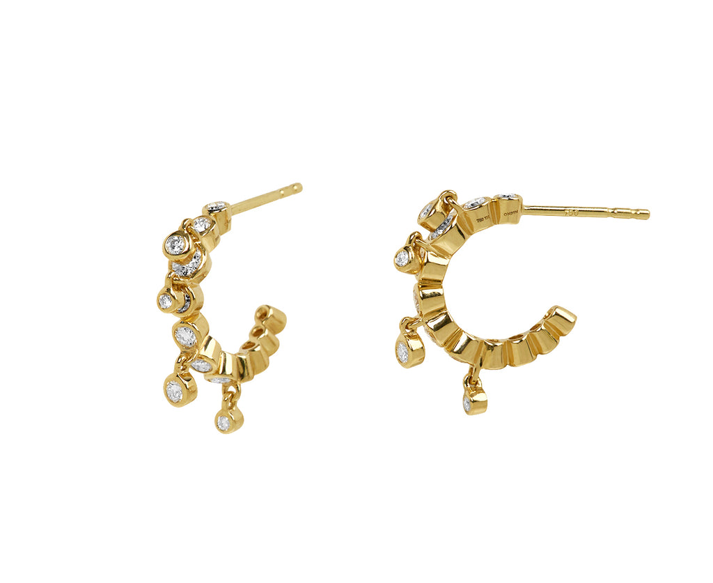 ONDYN Diamond Confetti Hoop Earrings Side