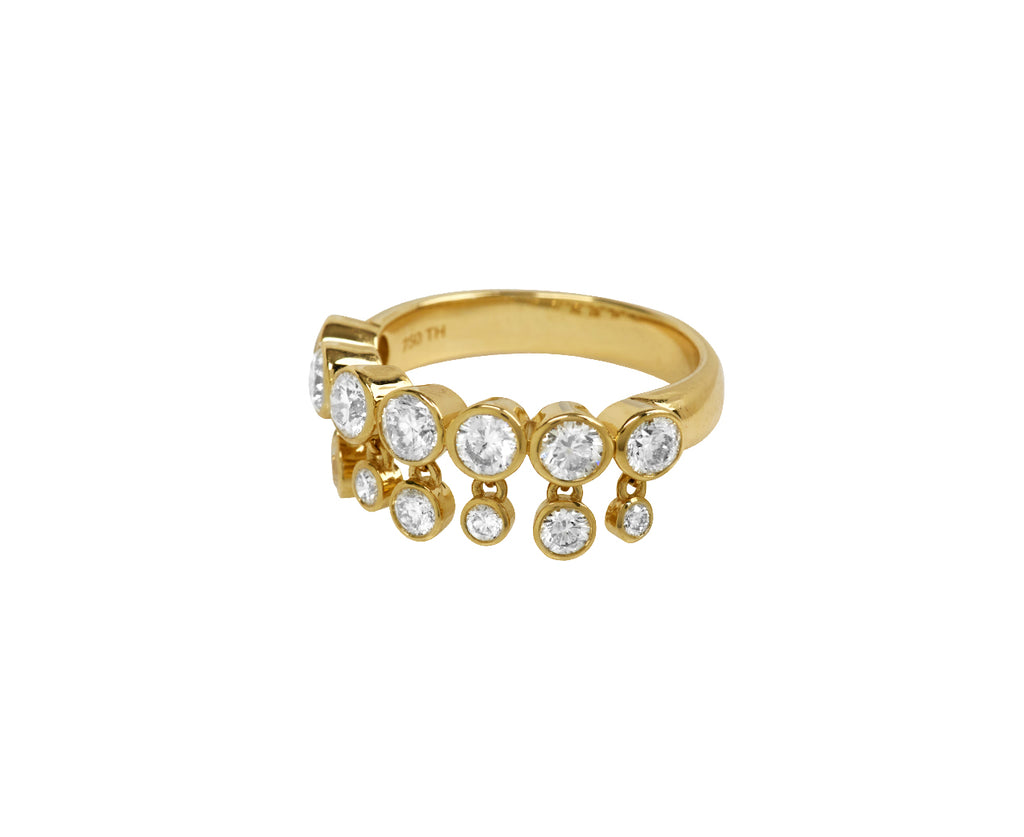 ONDYN Tressa Diamond Dangling Ring Side View