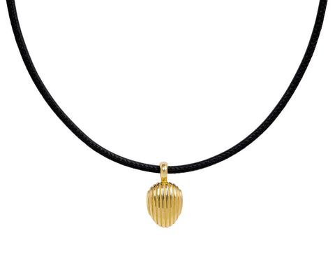Isla Shield Pendant Leather Cord Necklace