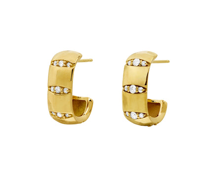 Diamond Veda Squared Hoop Earrings