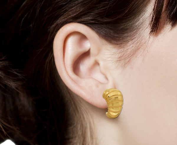 Pamela Zamore Tapered Noa Hoop Earrings