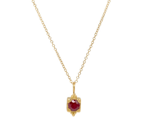 Ruby Little Vessel Pendant Necklace