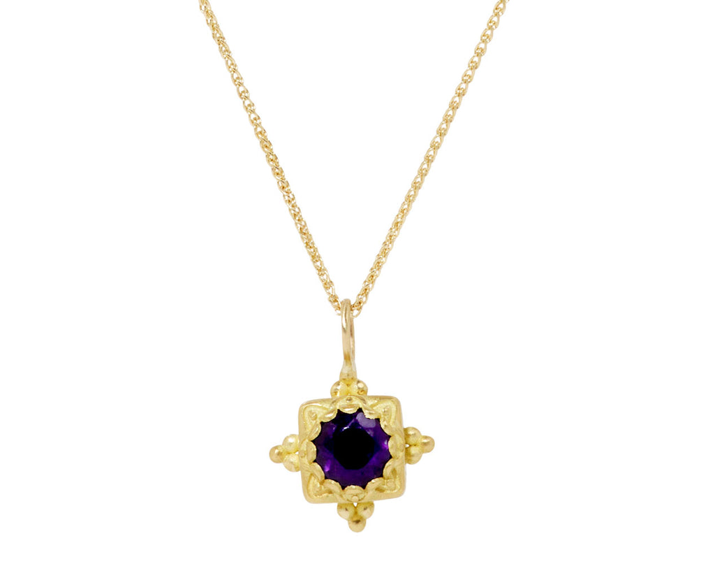 Amethyst Pandoras Box Pendant Necklace