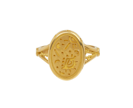 Flat Oracle Signet Ring