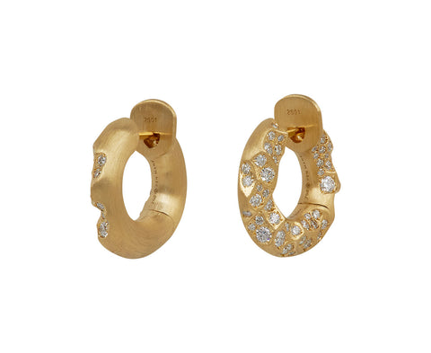 Diamond Eternity Huggie Hoop Earrings