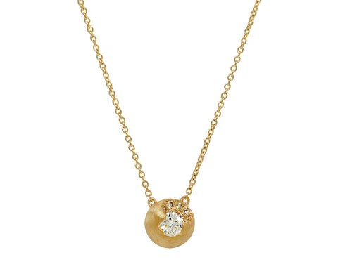 Pen Mane Diamond Sphere Flottee Necklace