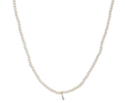Pearl and Diamond Dangle Necklace