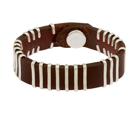 Jill Platner Brown Leather Birch Bracelet