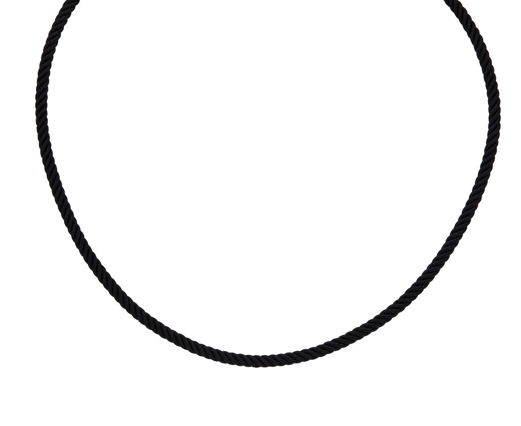 Black Twisted Silk Rope Collar