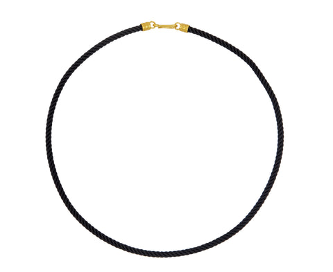 Black Twisted Silk Rope Collar - TWISTonline