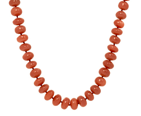 Peach Moonstone Strand with Large Fibula Clasp