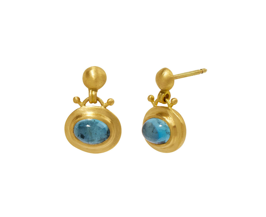 Aquamarine Bell Earrings