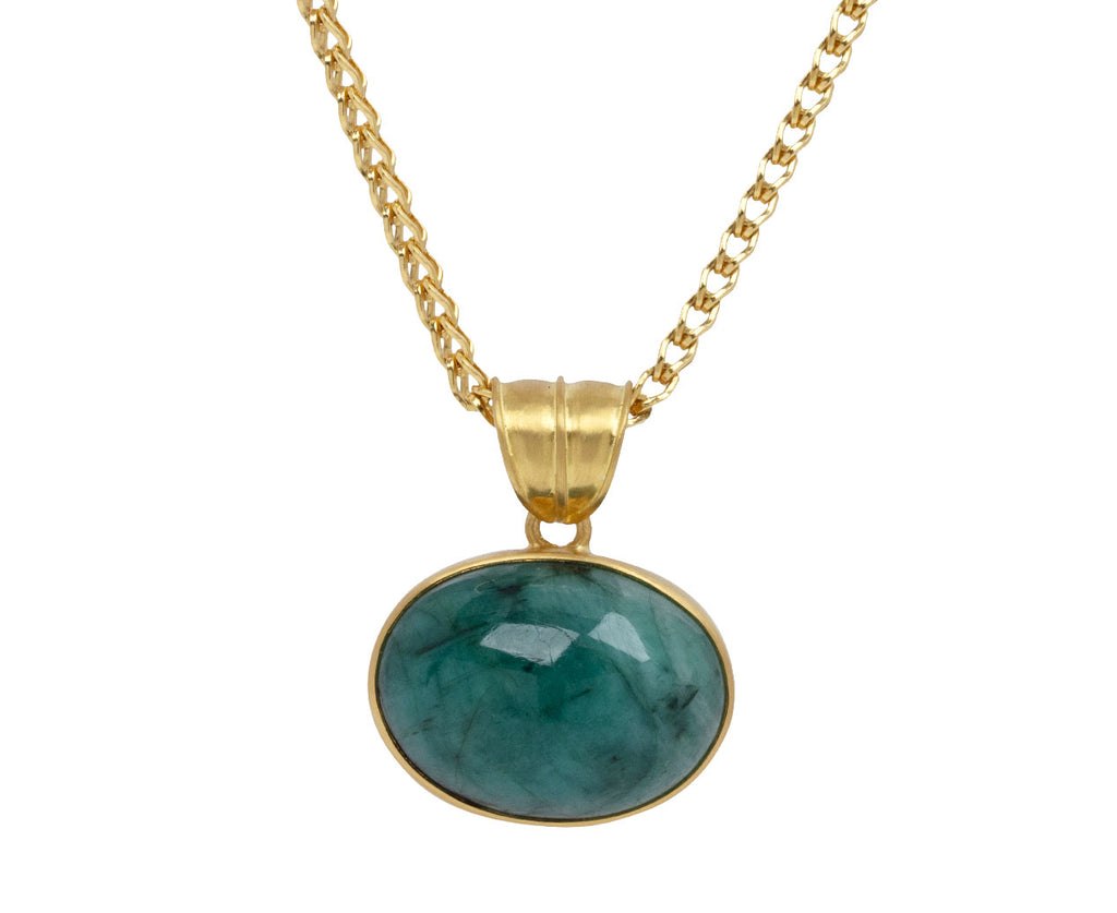 Smooth Oval Emerald Pendant ONLY