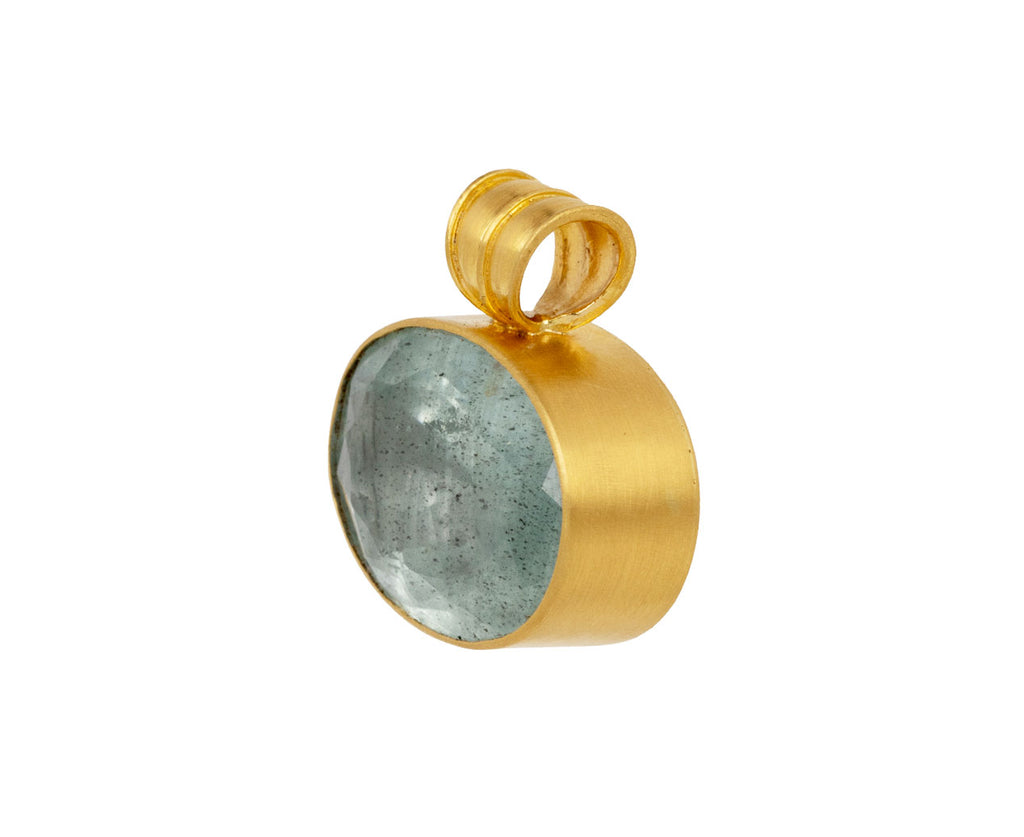 Faceted Oval Aquamarine Pendant ONLY