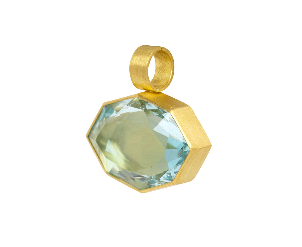 Rosanne Pugliese Geometric Blue Topaz Pendant ONLY - Side View