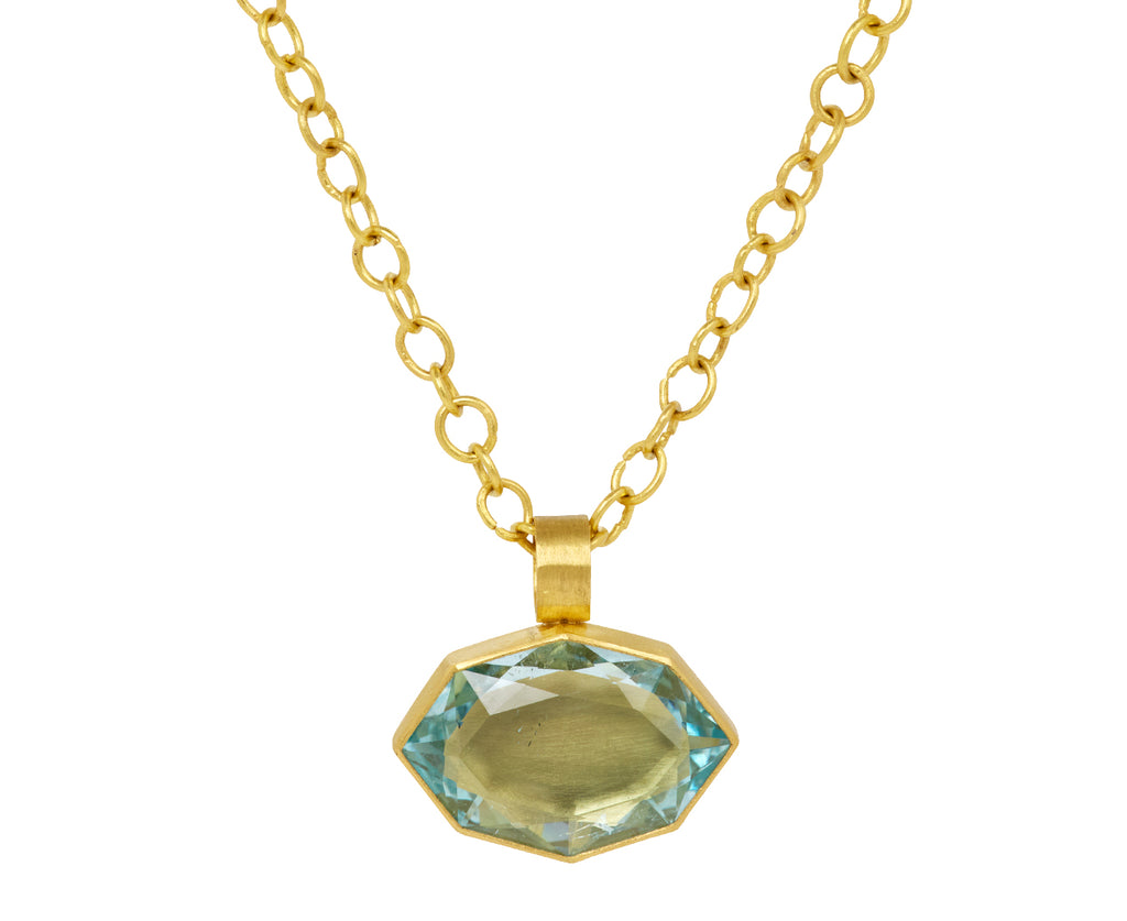 Rosanne Pugliese Geometric Blue Topaz Pendant ONLY - Closeup