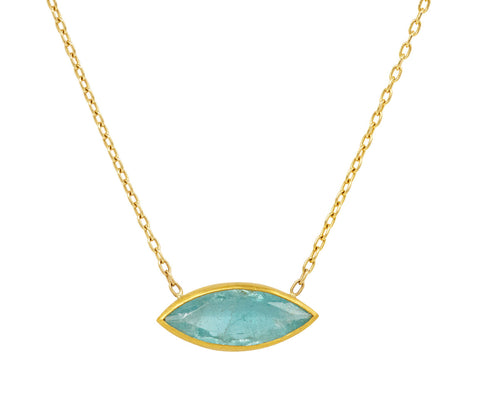 Navette Aquamarine Pendant Necklace - TWISTonline