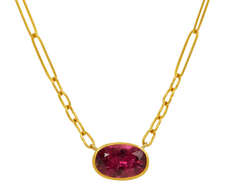 Pink Tourmaline Faceted Gem Necklace - TWISTonline