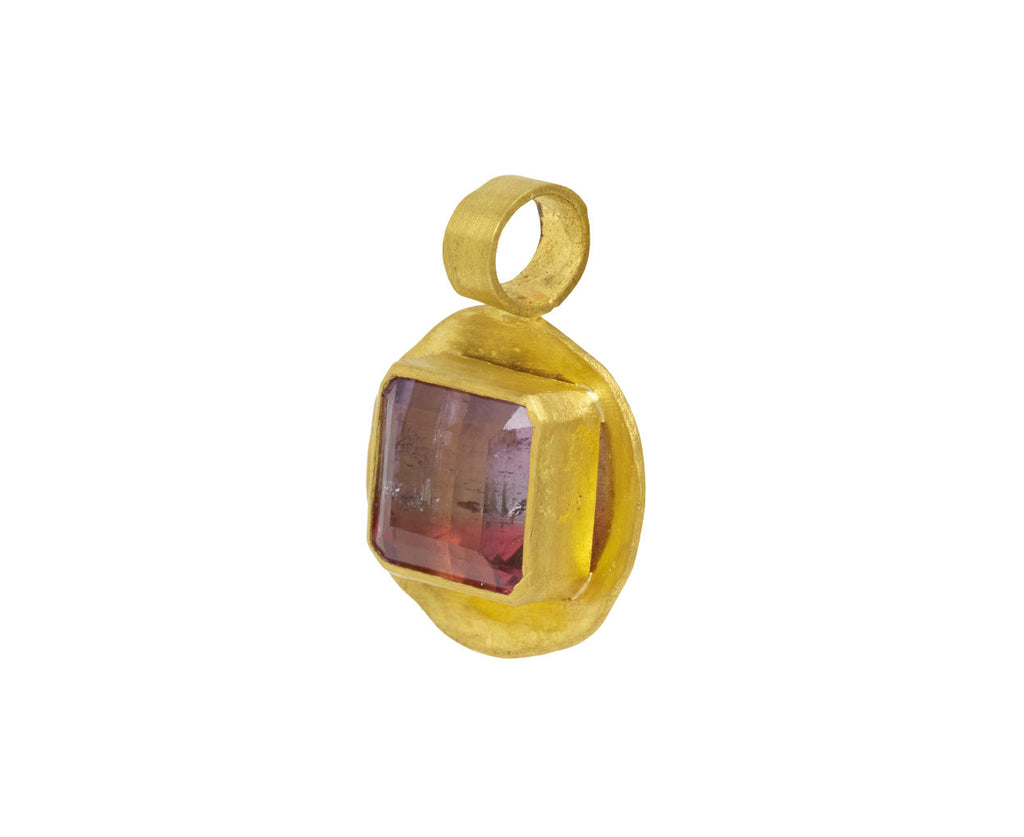 Pink Tourmaline Charm Pendant ONLY