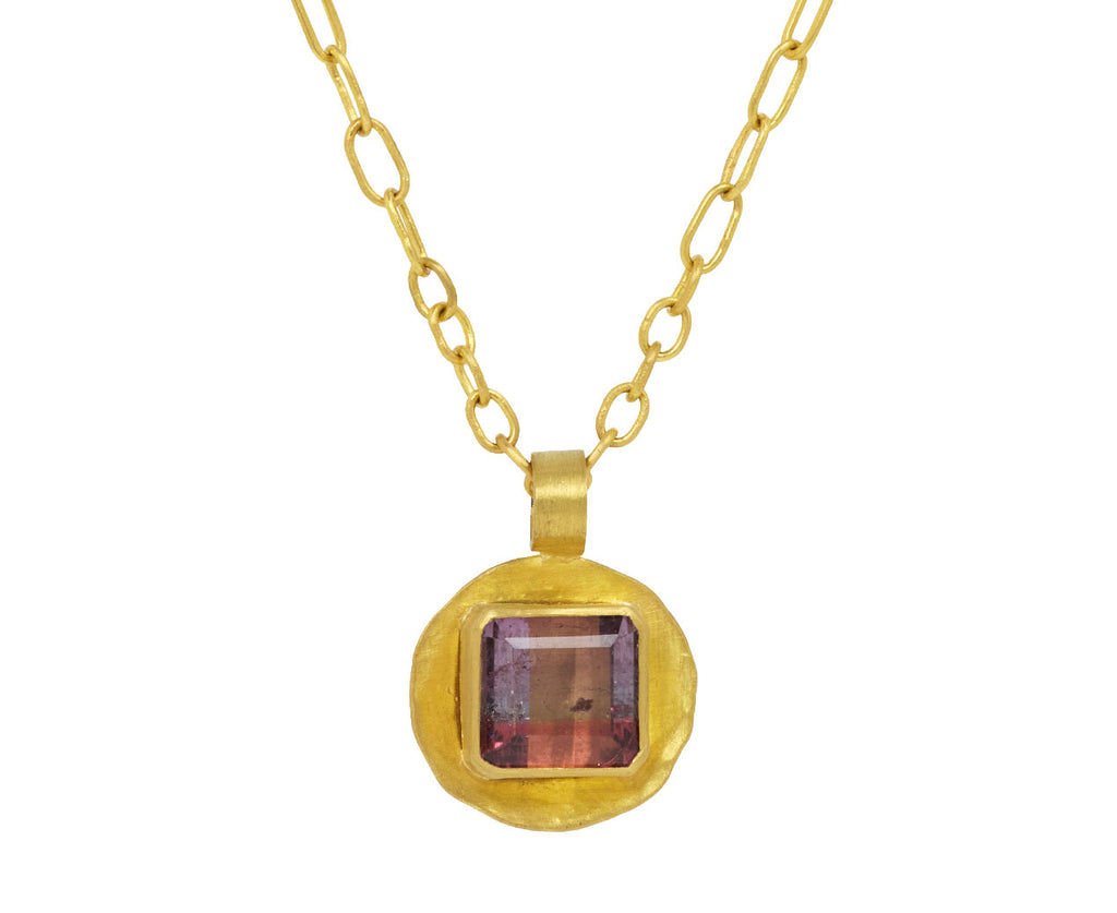 Pink Tourmaline Charm Pendant ONLY