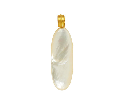 Elongated Mother-of-Pearl Oval Pendant ONLY - TWISTonline