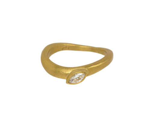 Rosanne Pugliese Diamond Solitaire Wave Ring
