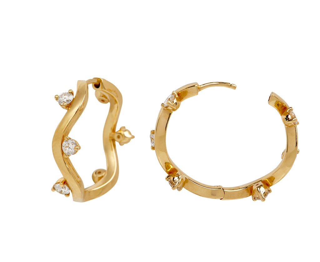 Diamond Constellation Hoop Earrings