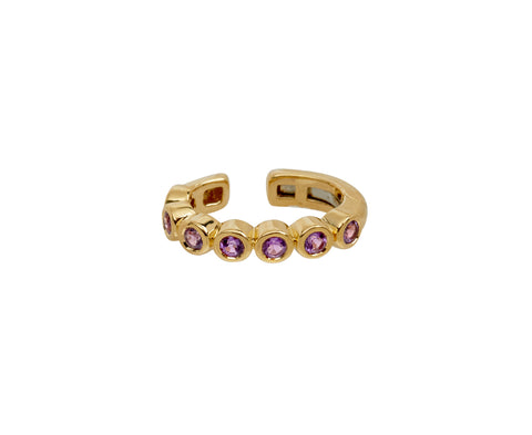 Renna Amethyst Bubble Ear Cuff