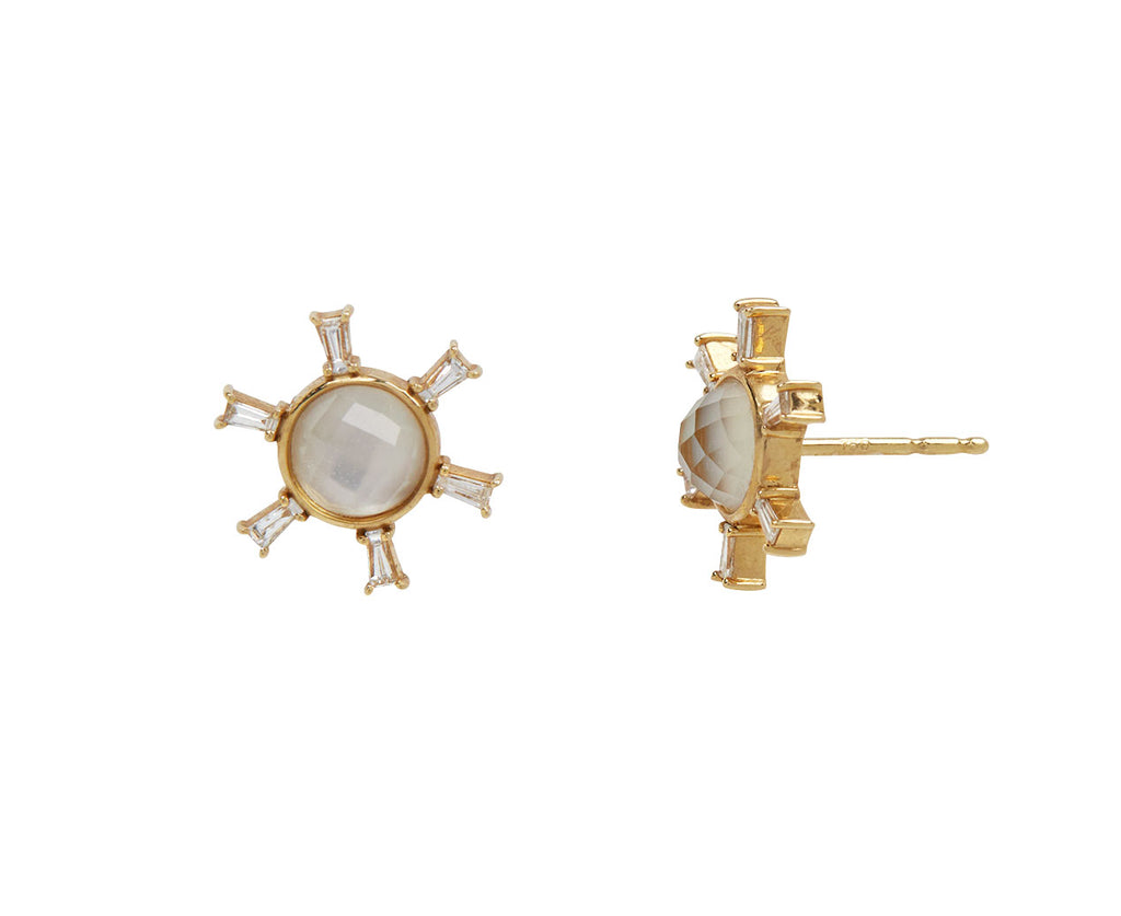 Pink Mother-of-Pearl Starburst Stud Earrings