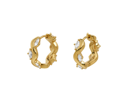 Renna Marquise Diamond Constellation Hoop Earrings
