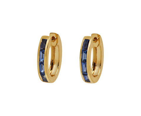 Renna Sapphire Equator Hoop Earrings