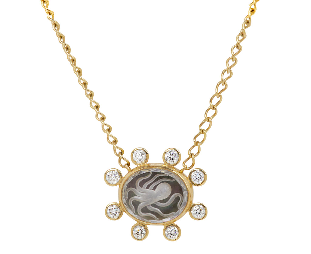 Diamond Small Octopus Caspian Necklace