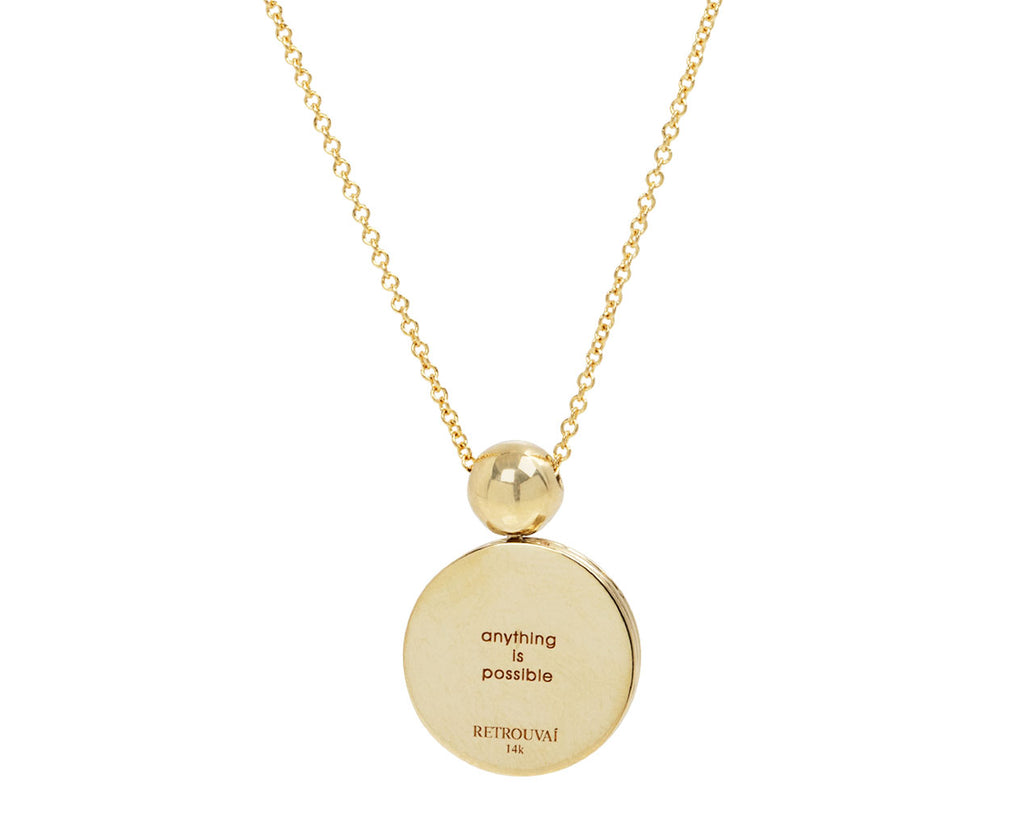 Diamond Flying Pig Fantasy Signet Necklace
