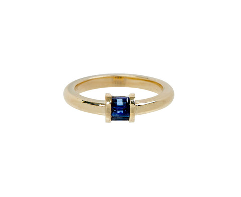 Blue Sapphire Petite Magna Barrel Ring