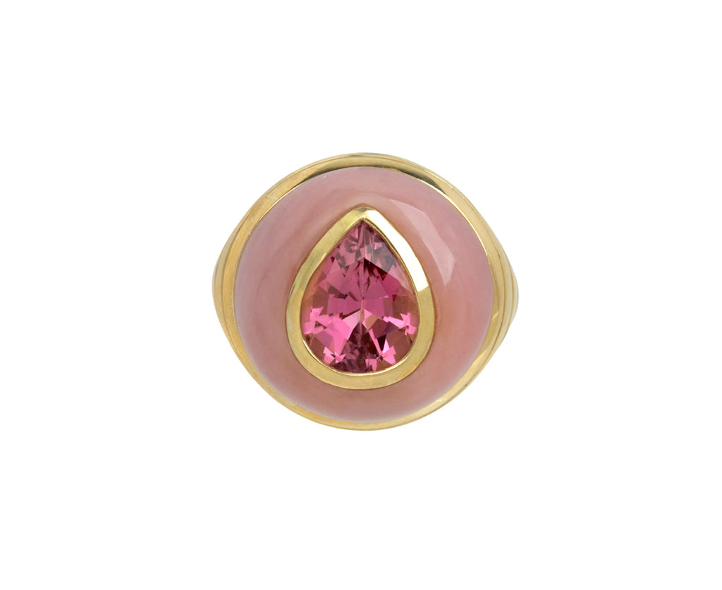 Pink Opal and Pink Tourmaline Petite Lollipop Ring