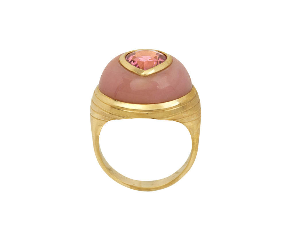 Pink Opal and Pink Tourmaline Petite Lollipop Ring