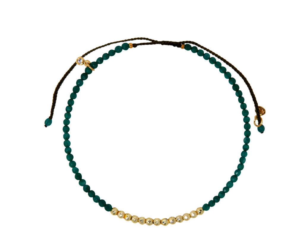 Tai Green Agate Beaded Bracelet