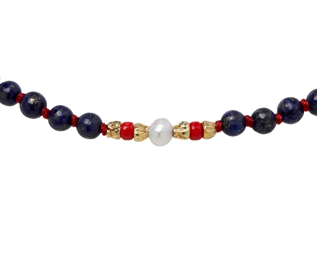Tai Lapis Beaded Bracelet - Closeup