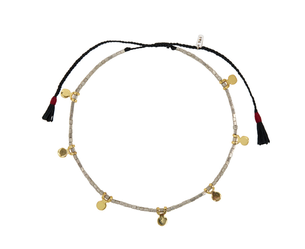 Tai Gold Disc Beaded Bracelet