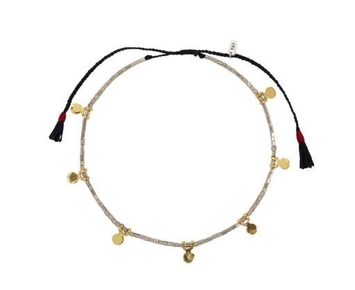 Tai Gold Disc Beaded Bracelet
