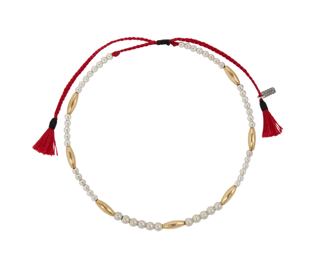 Tai Sterling Silver and Gold Vermeil Beaded Bracelet