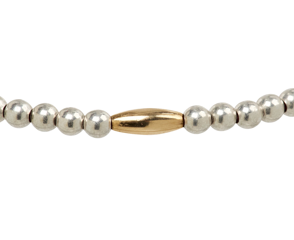 Tai Sterling Silver and Gold Vermeil Beaded Bracelet- Closeup