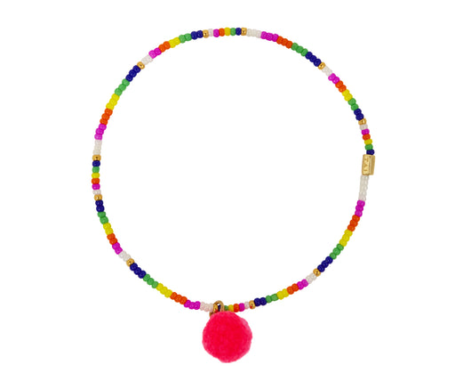 Tai Colorful Japanese Bead Pom Pom Bracelet