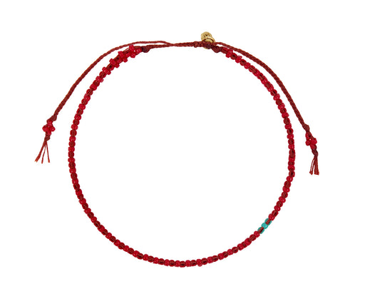 Tiny Japanese and Turquoise Beaded Bracelet