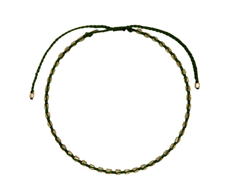 Tai Sterling Silver Woven Beaded Bracelet