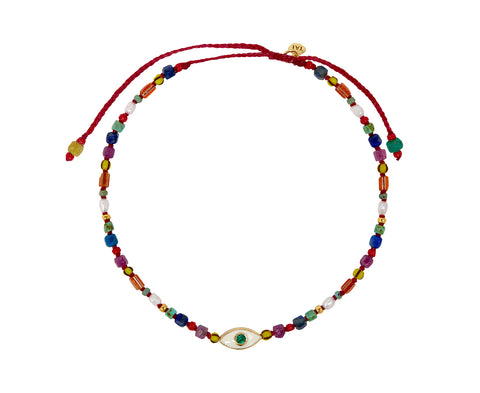 Tai Multi Gem Makri Evil Eye Beaded Bracelet