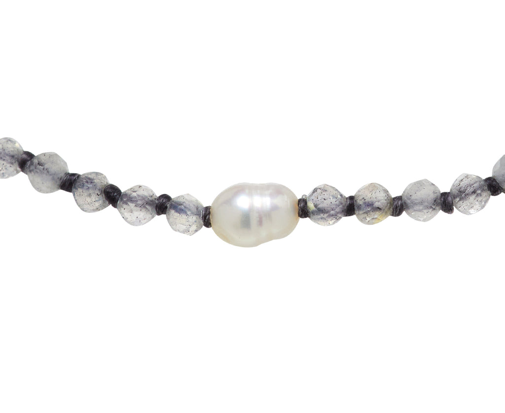 Tai Labradorite Beaded Bracelet - Closeup