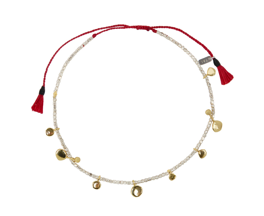 Tai Gold Disc Beaded Bracelet