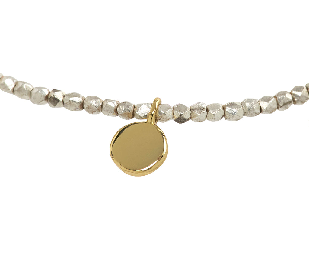 Tai Gold Disc Beaded Bracelet - Closeup